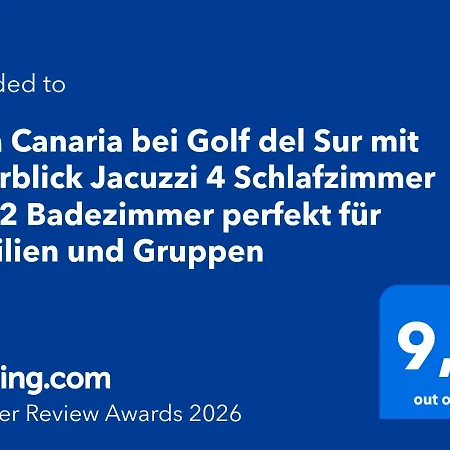Daire Casa Canaria Bei Golf Del Sur Mit Meerblick Jacuzzi 4 Schlafzimmer Und 2 Badezimmer Perfekt Fuer Familien Und Gruppen